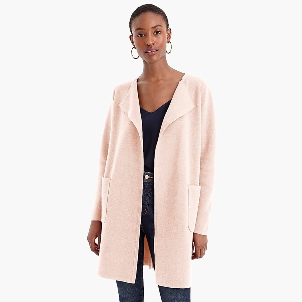J.Crew 365 Juliette Pink Long Cardigan w Pockets M